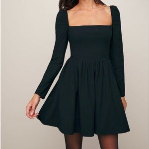 Reformation Parmida Mini Dress (Black) // Size 10
